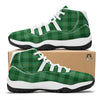 Tartan St. Patrick's Day Print White Bball Shoes-grizzshop