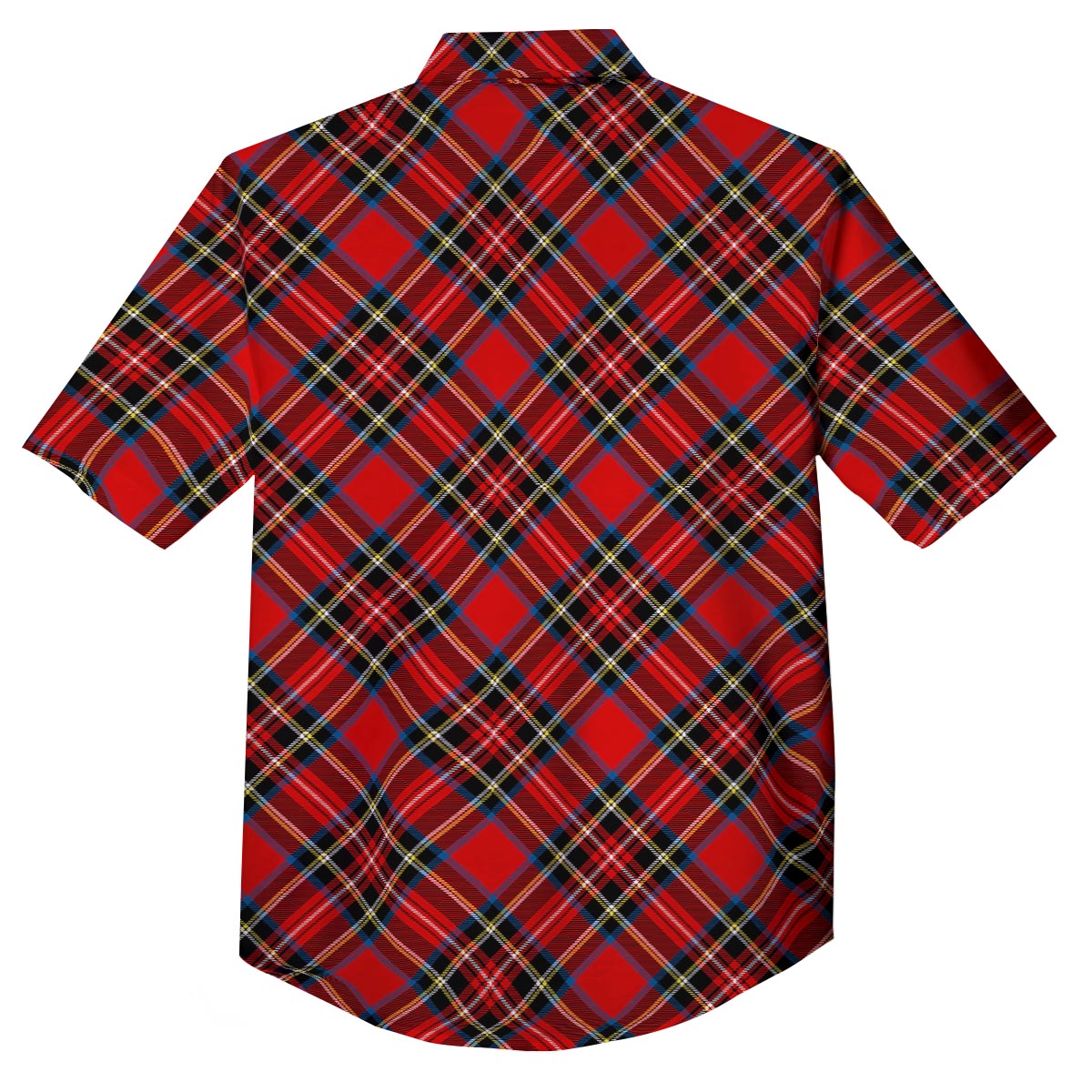 Tartan Stewart Red Print Pattern Button Up Shirt-grizzshop