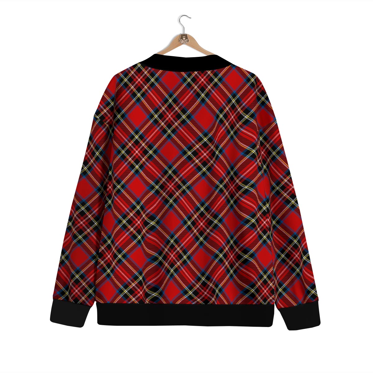 Tartan Stewart Red Print Pattern Cardigan-grizzshop