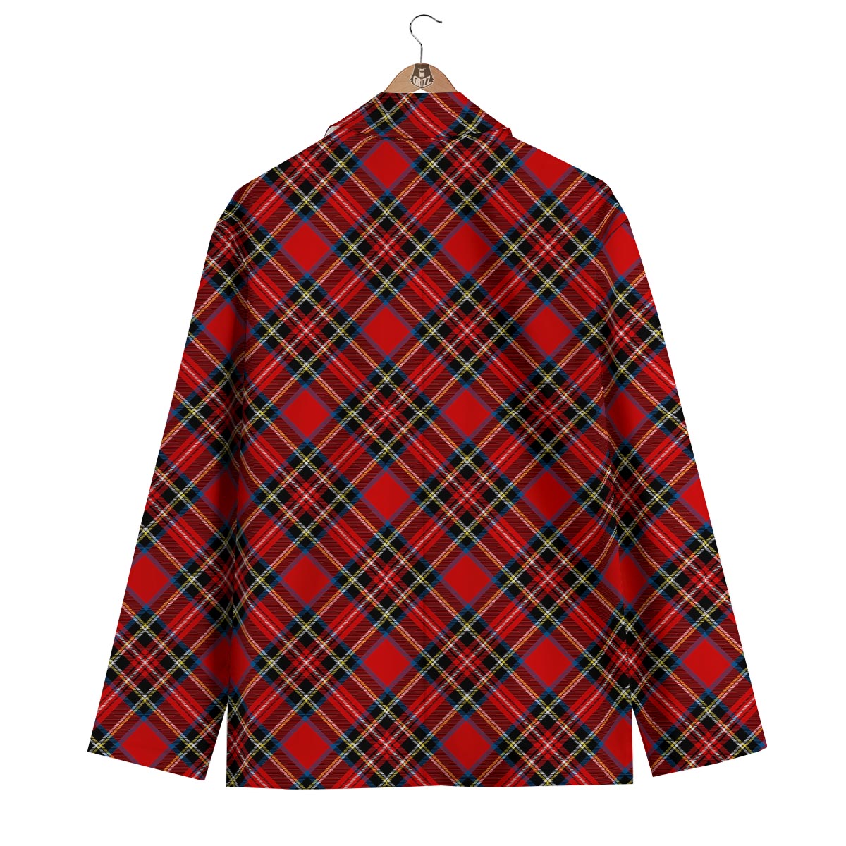 Tartan Stewart Red Print Pattern Men's Blazer-grizzshop