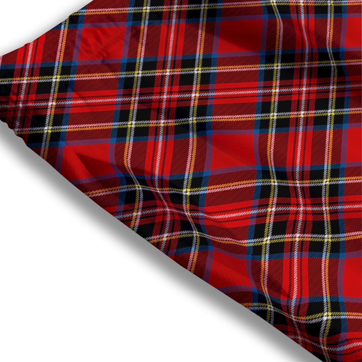 Tartan Stewart Red Print Pattern Mesh Shorts