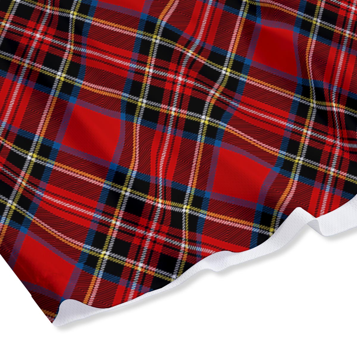 Tartan Stewart Red Print Pattern Mesh Shorts