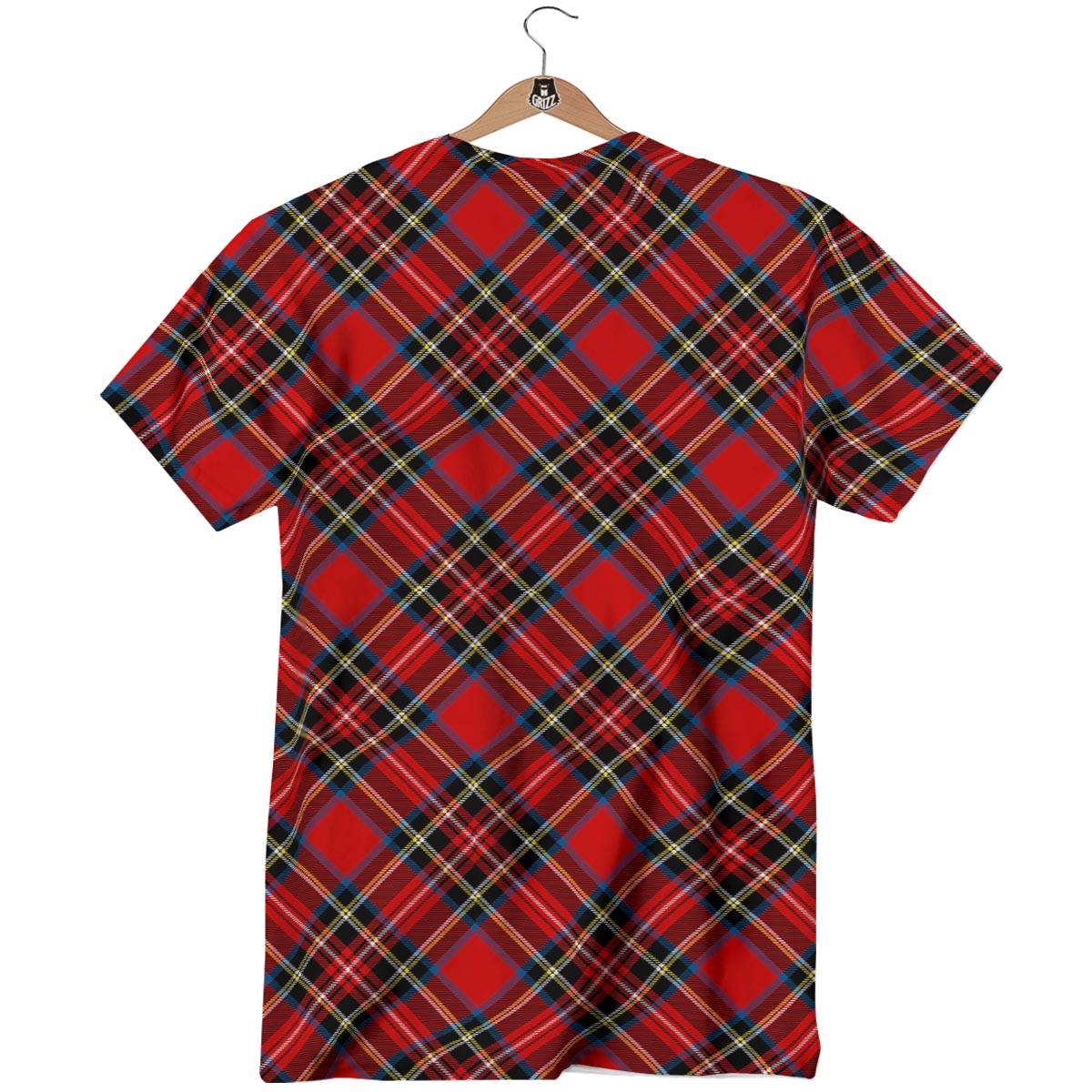 Tartan Stewart Red Print Pattern T-Shirt-grizzshop