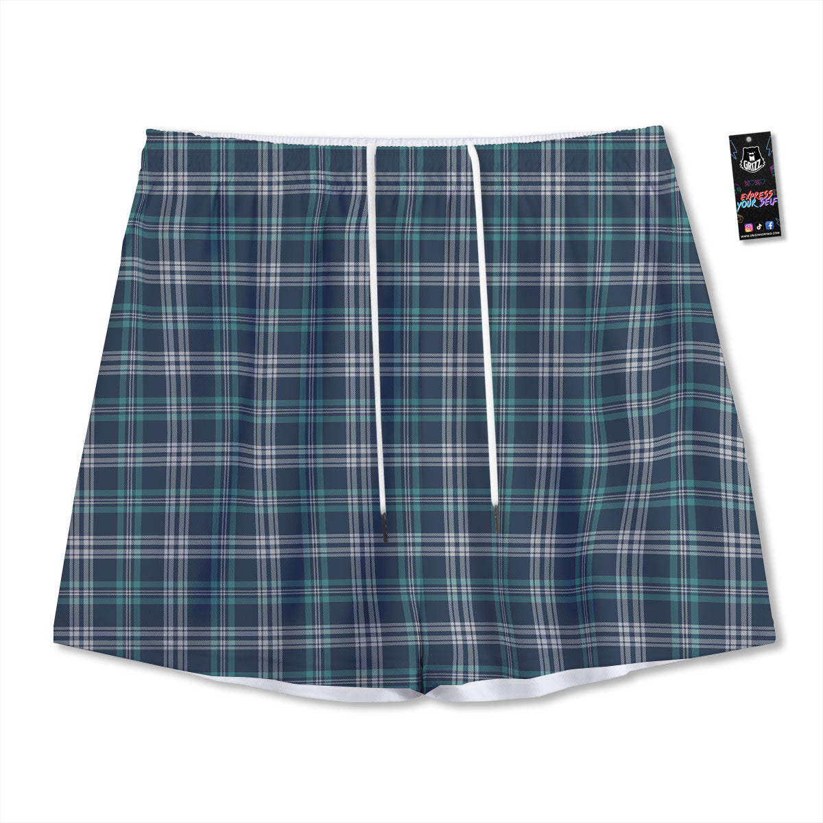Sunflower Green Print Pattern Mesh Shorts