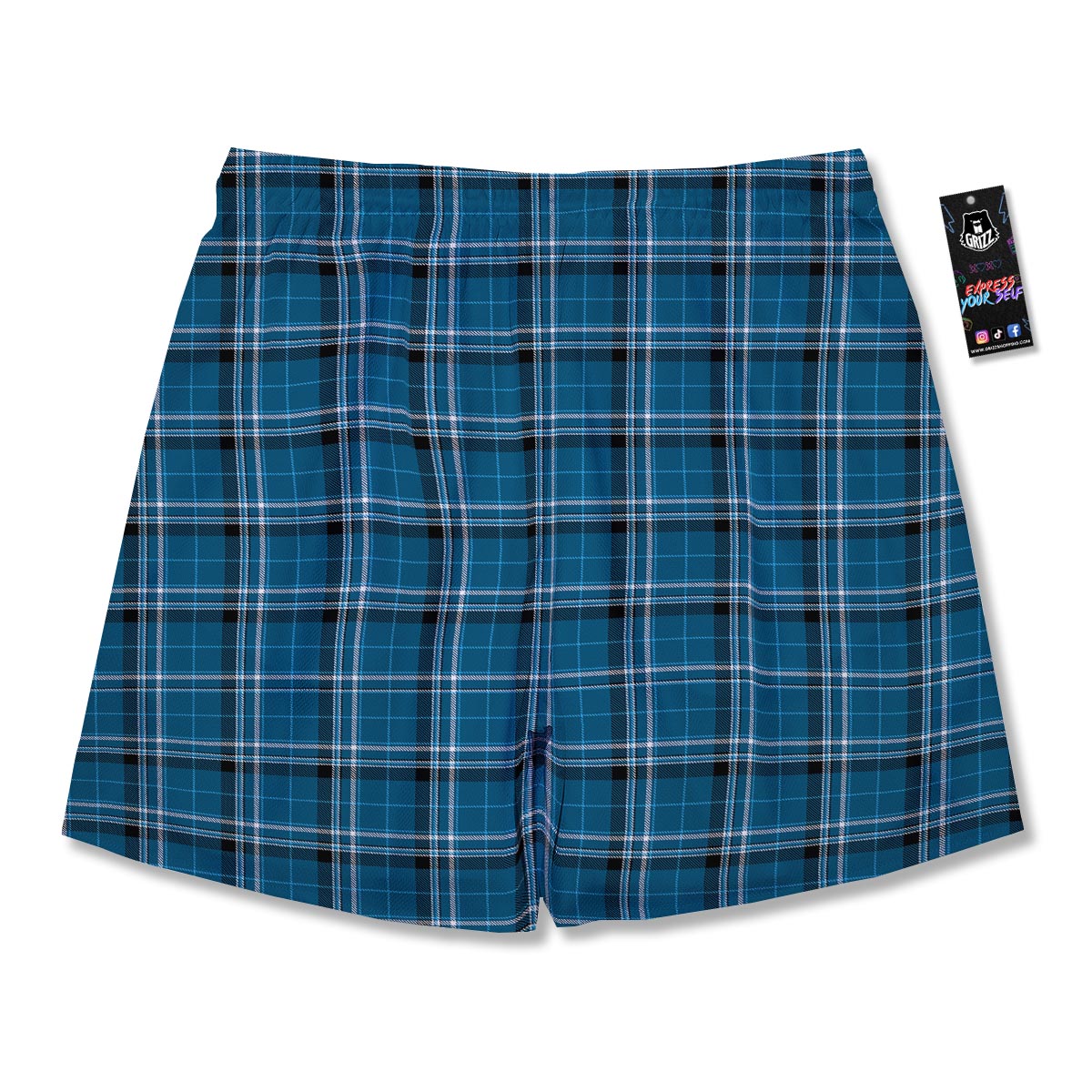 Tartan Teal Stewart Print Pattern Men's Running Shorts-grizzshop