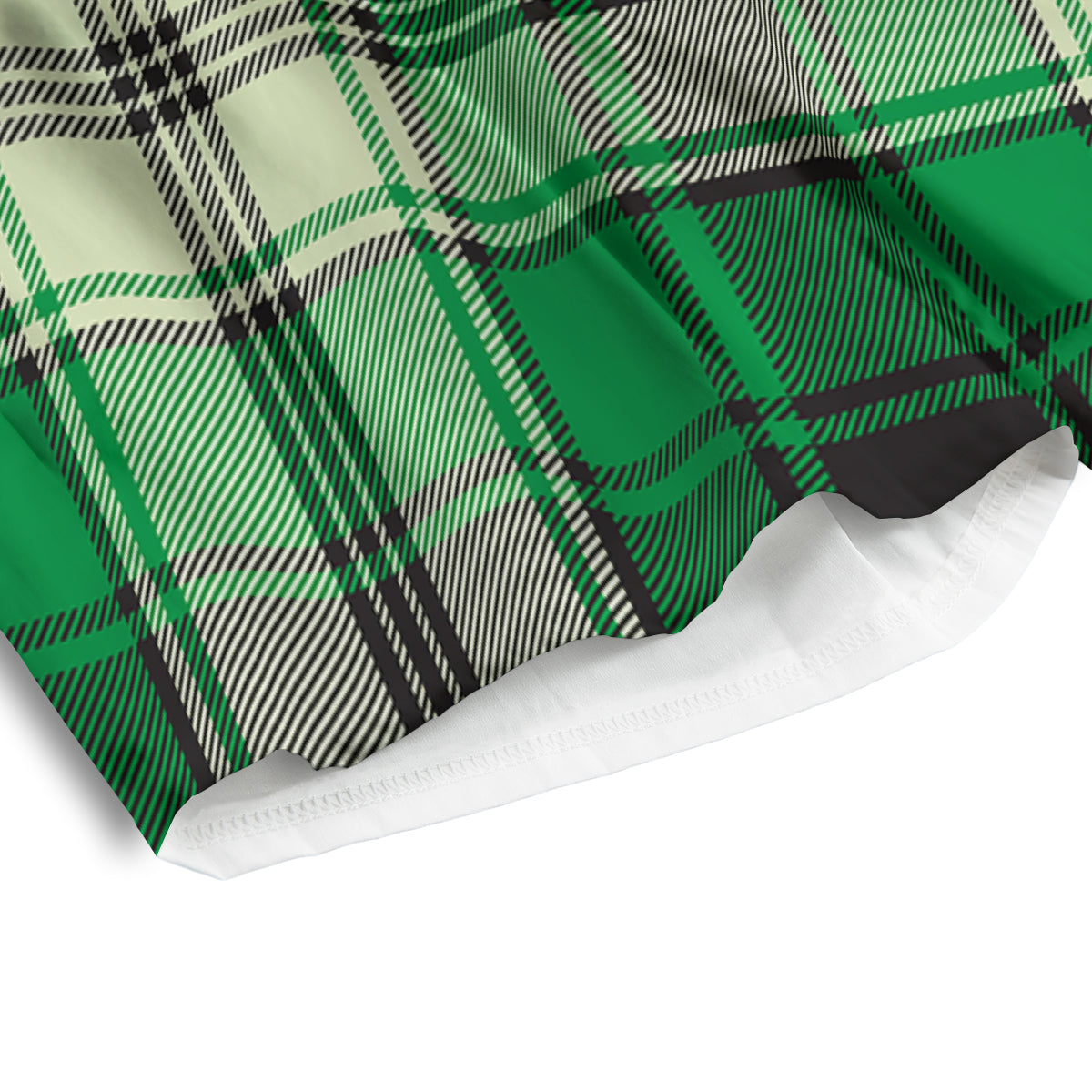 Tartan UFO Green Print Pattern Men's Athletic Shorts