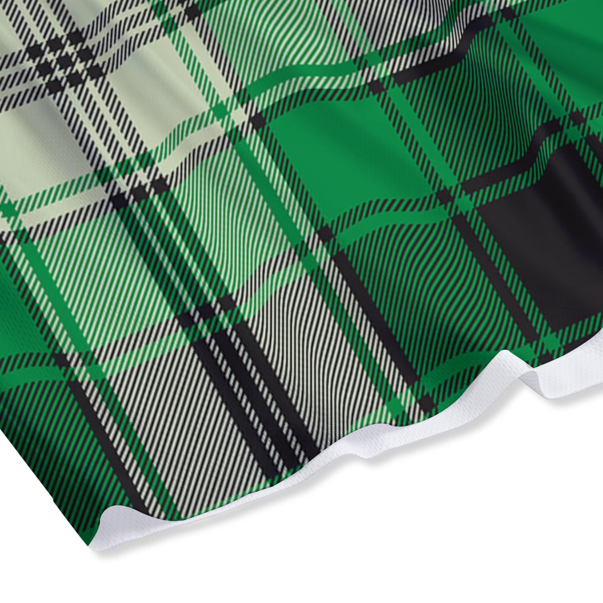 Tartan UFO Green Print Pattern Mesh Shorts