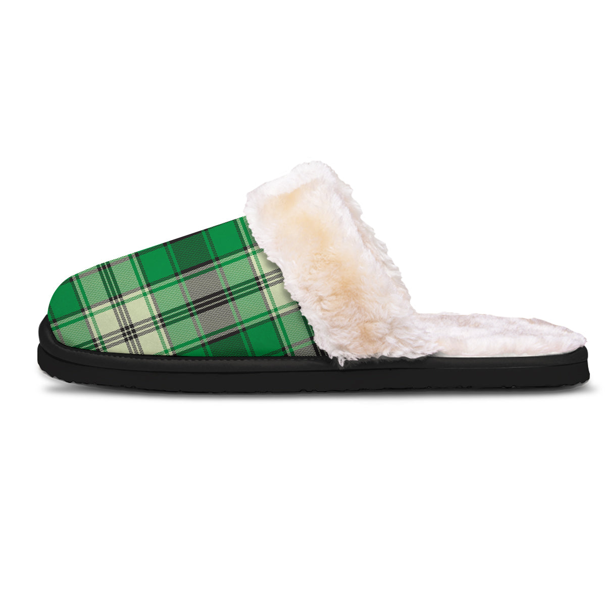 Tartan UFO Green Print Pattern Slippers-grizzshop