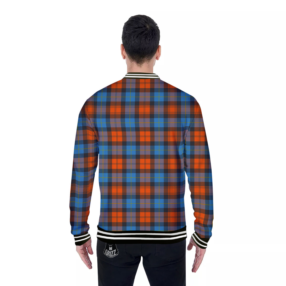 Tartan Western Print Pattern Baseball Jacket-grizzshop
