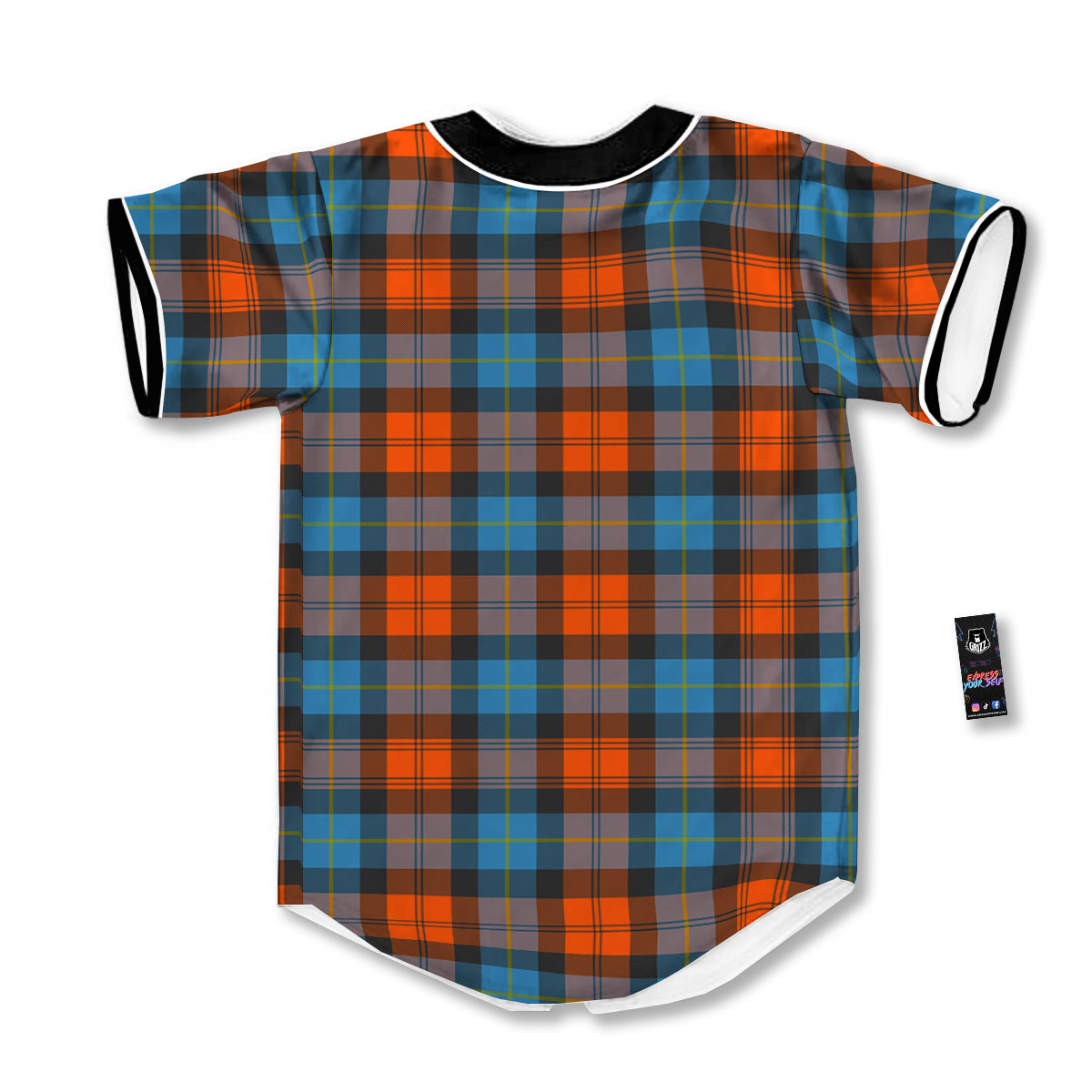 Tartan Western Print Pattern Baseball Jersey-grizzshop