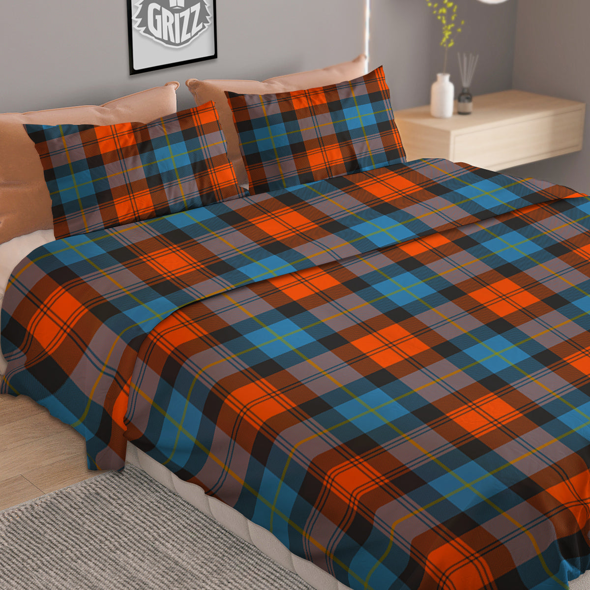 Tartan Western Print Pattern Duvet Cover Bedding Set