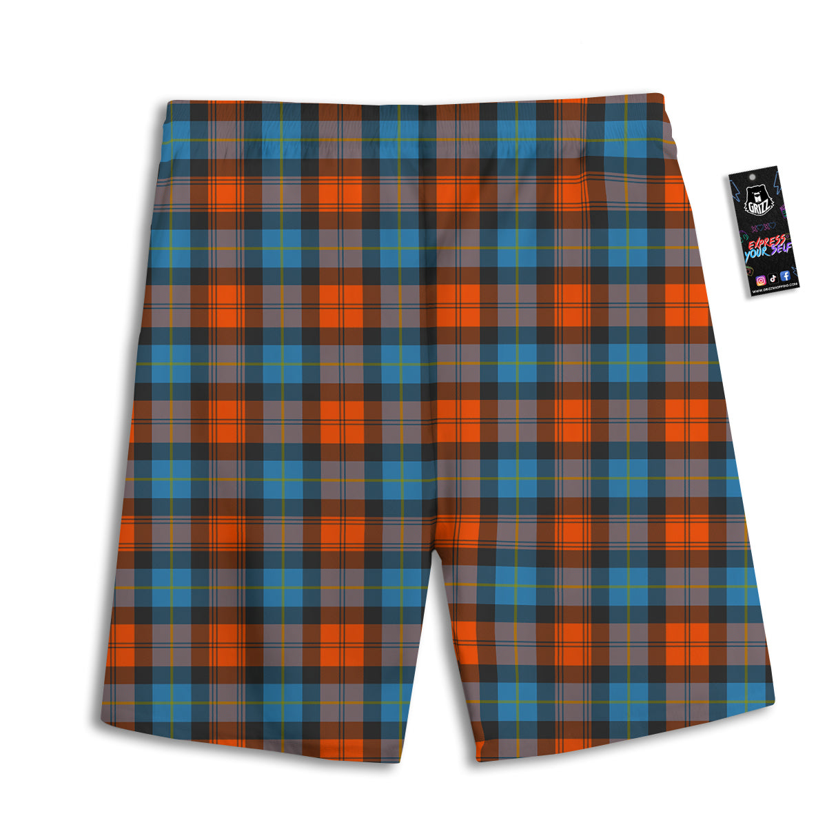 Tartan Western Print Pattern Men's Athletic Shorts