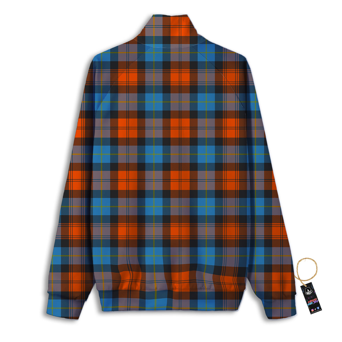 Tartan Western Print Pattern Track Jacket-grizzshop