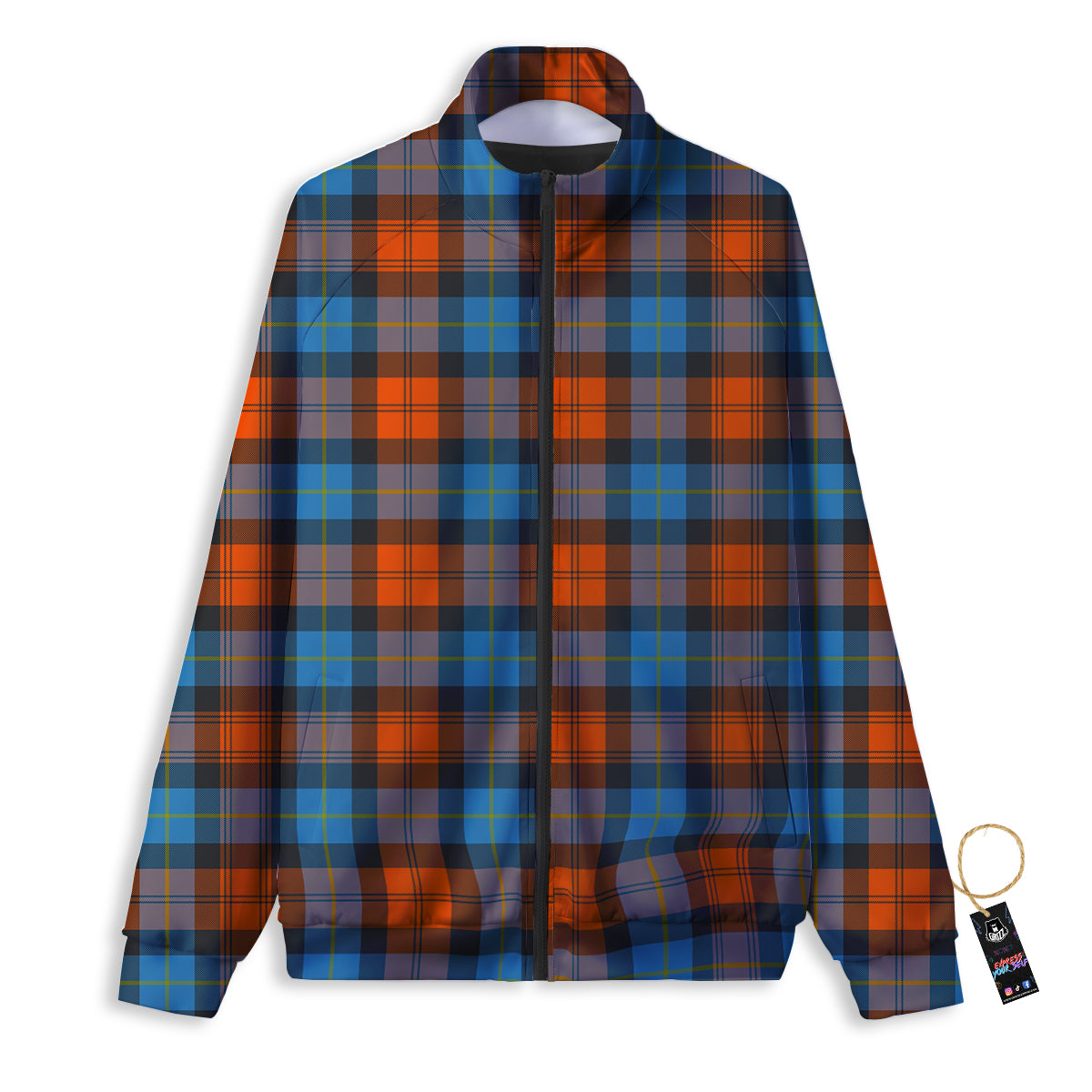 Tartan Western Print Pattern Track Jacket-grizzshop