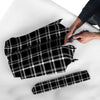 Tartan White And Black Print Pattern Umbrella-grizzshop