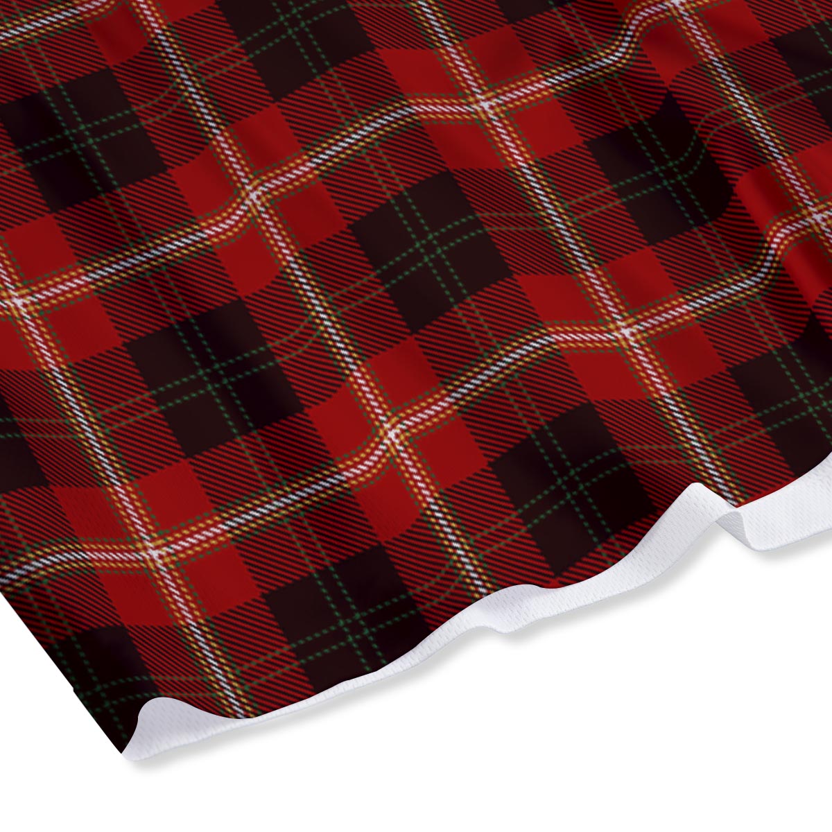 Tartan White And Red Print Pattern Mesh Shorts