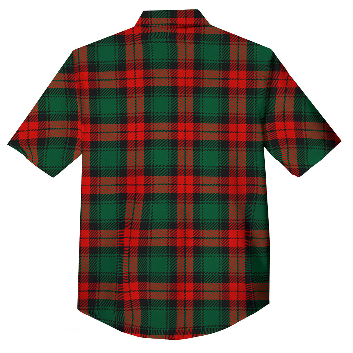 Tartan Xmas Scottish Print Pattern Button Up Shirt-grizzshop