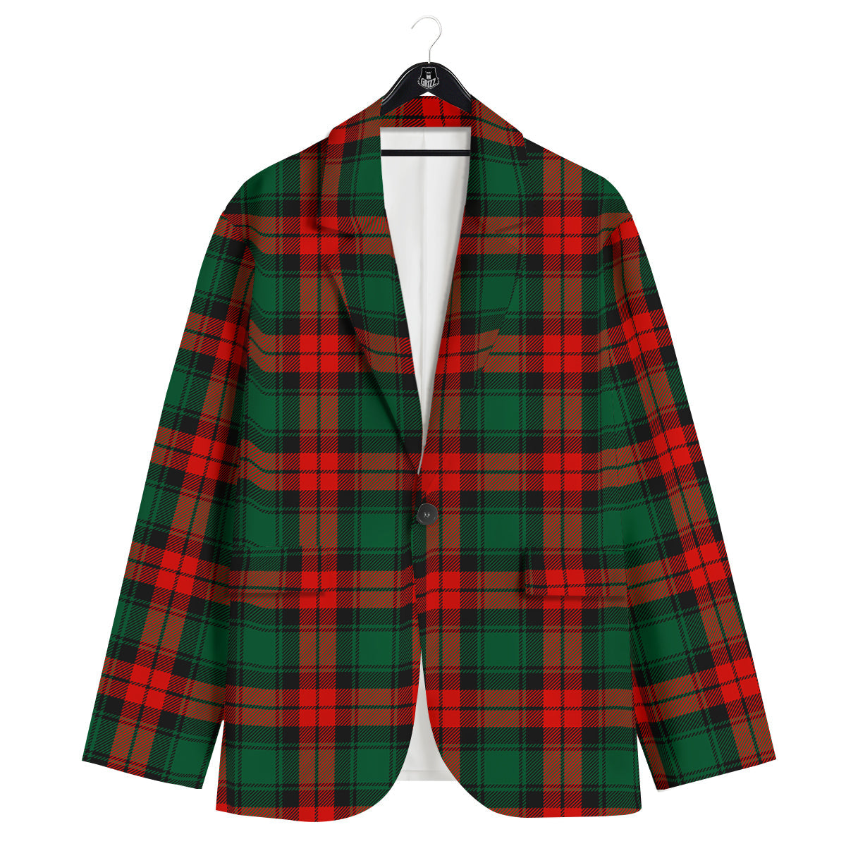 Tartan Xmas Scottish Print Pattern Men's Sport Coat-grizzshop
