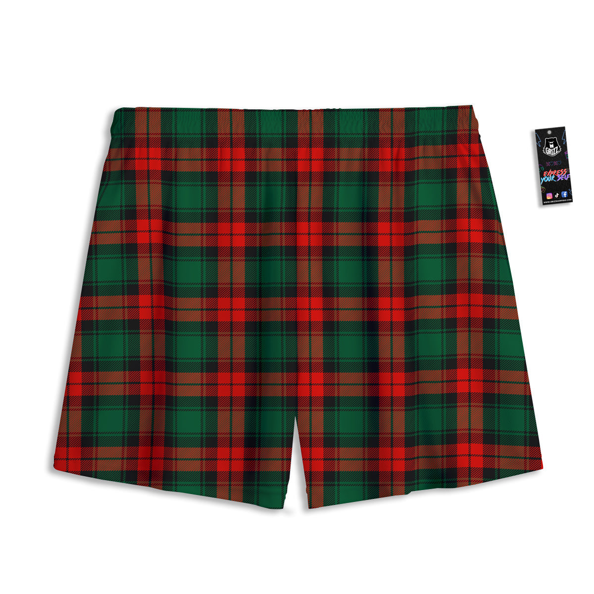 Tartan Xmas Scottish Print Pattern Mesh Shorts