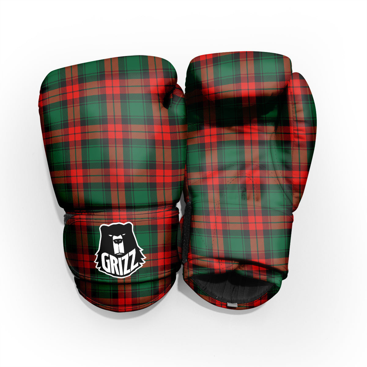 Tartan Xmas Scottish Print Pattern Pro Boxing Glove