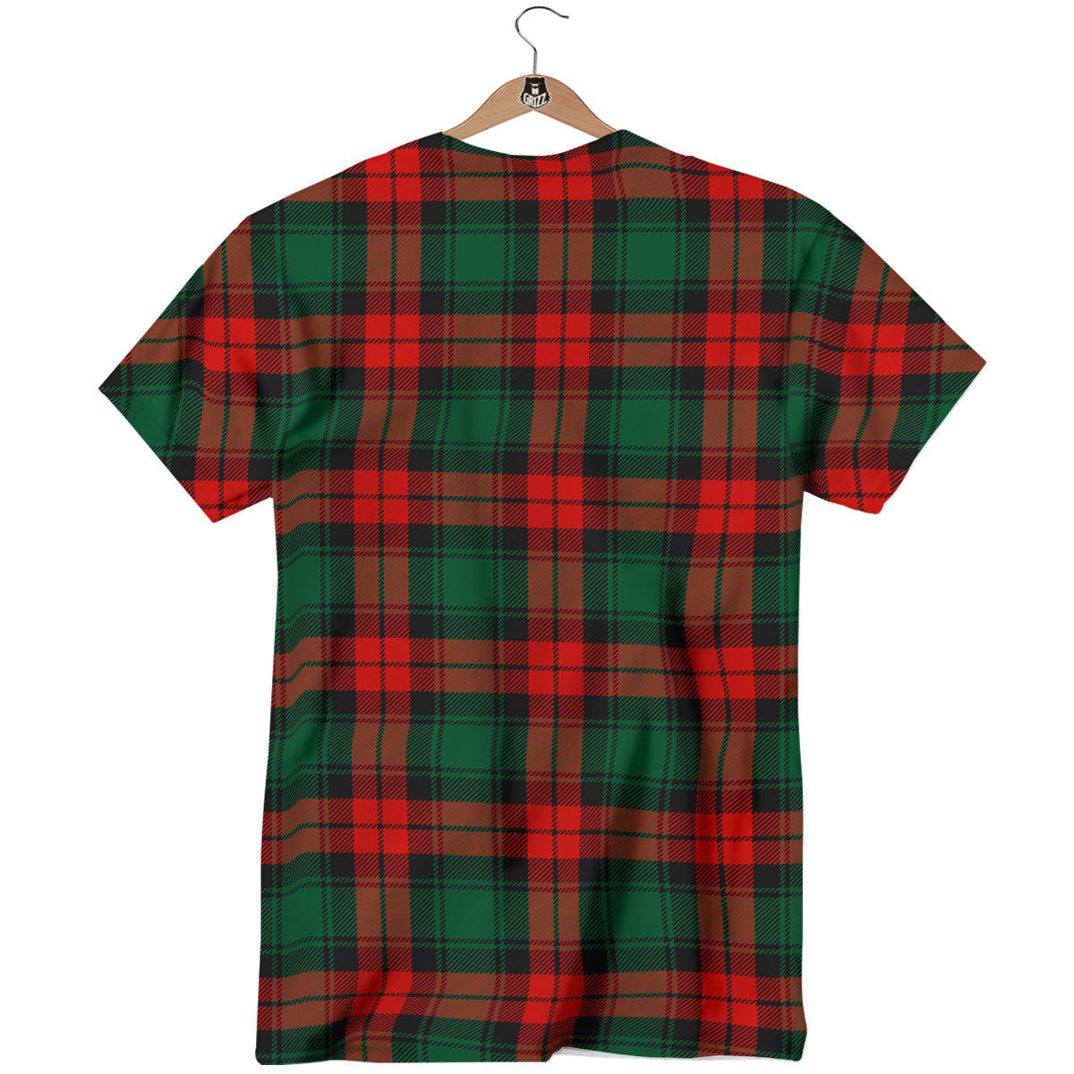 Tartan Xmas Scottish Print Pattern T-Shirt-grizzshop