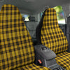 Tartan Yellow And Black Print Pattern Car Seat Covers-grizzshop