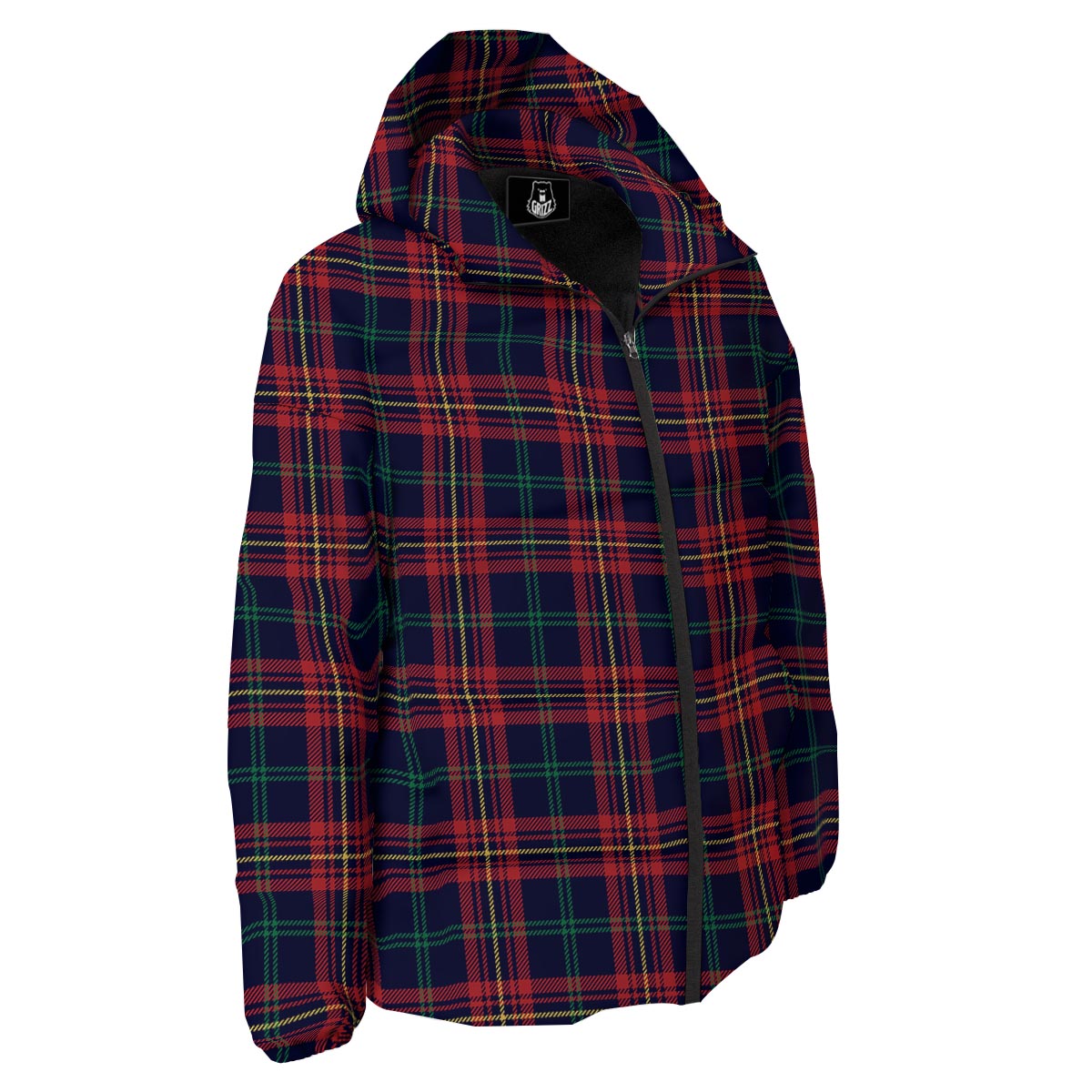Tartan Yellow And Red Print Pattern Down Jacket-grizzshop