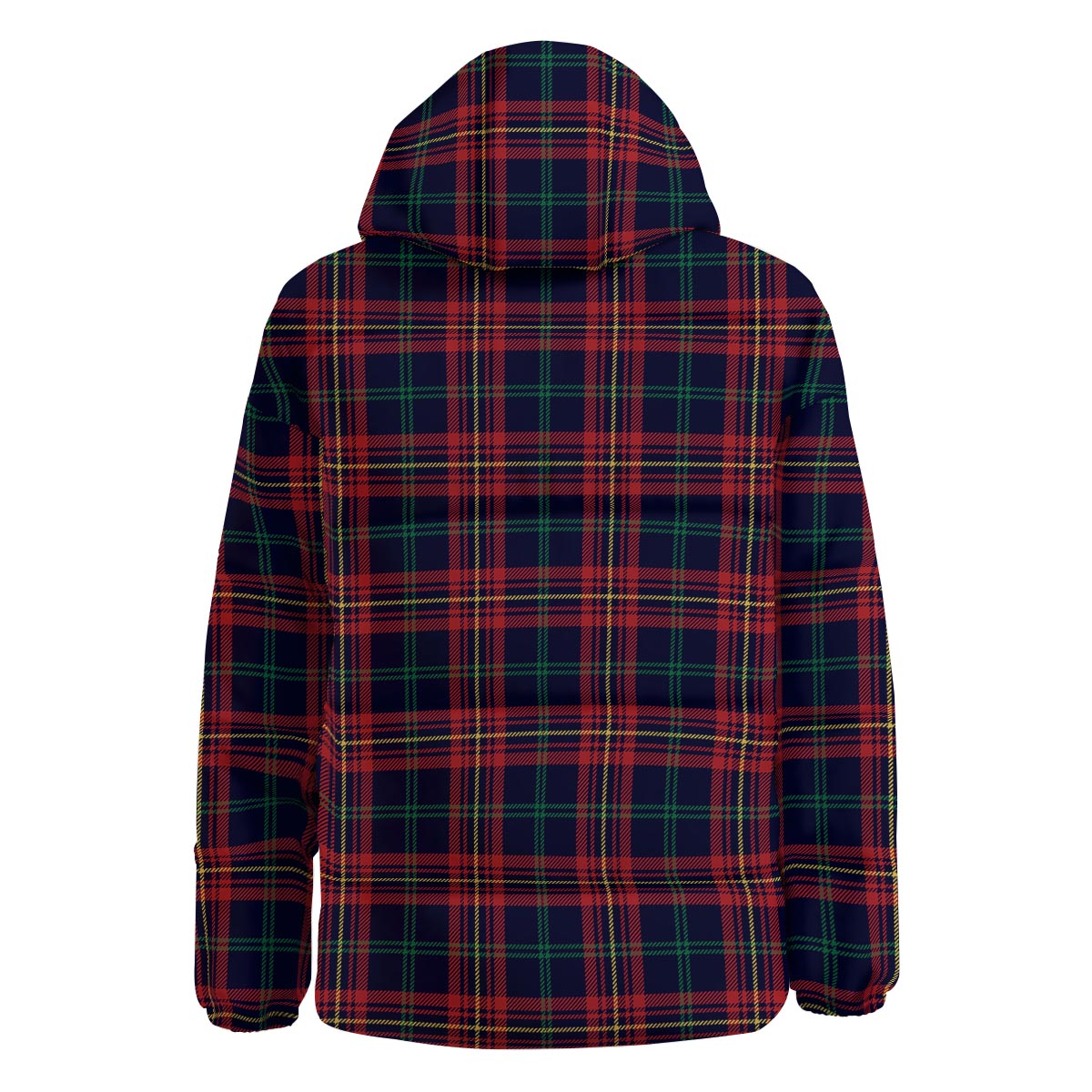 Tartan Yellow And Red Print Pattern Down Jacket-grizzshop