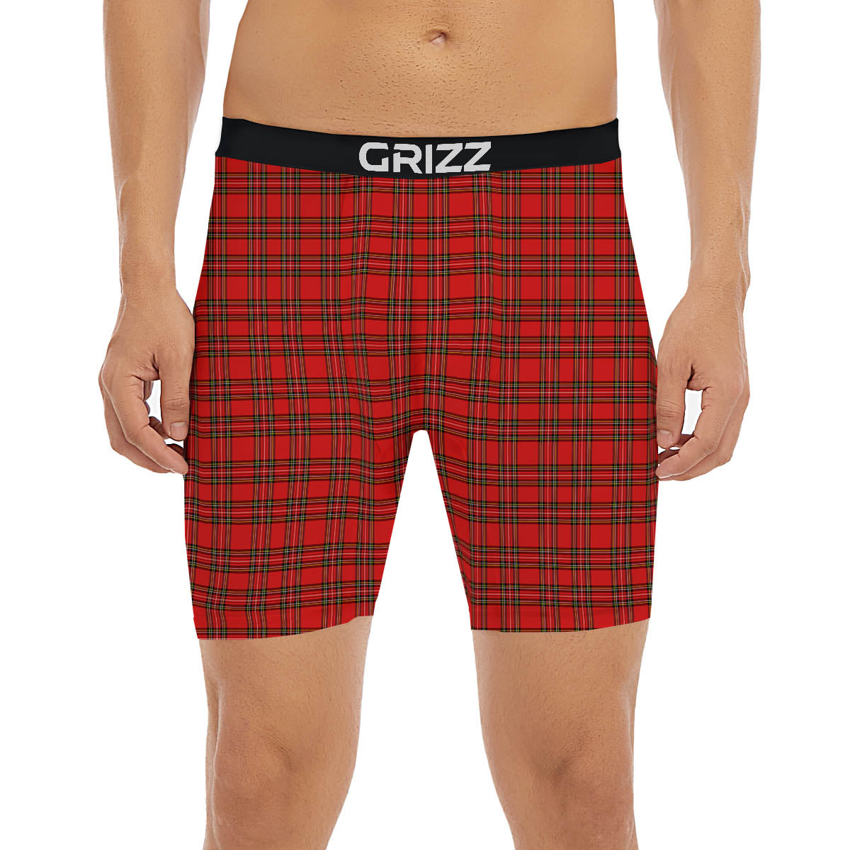 Tartan Christmas Scottish Print Pattern Boxer Briefs