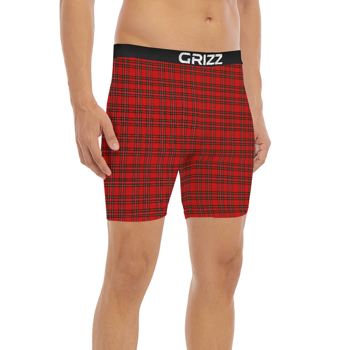 Tartan Christmas Scottish Print Pattern Boxer Briefs