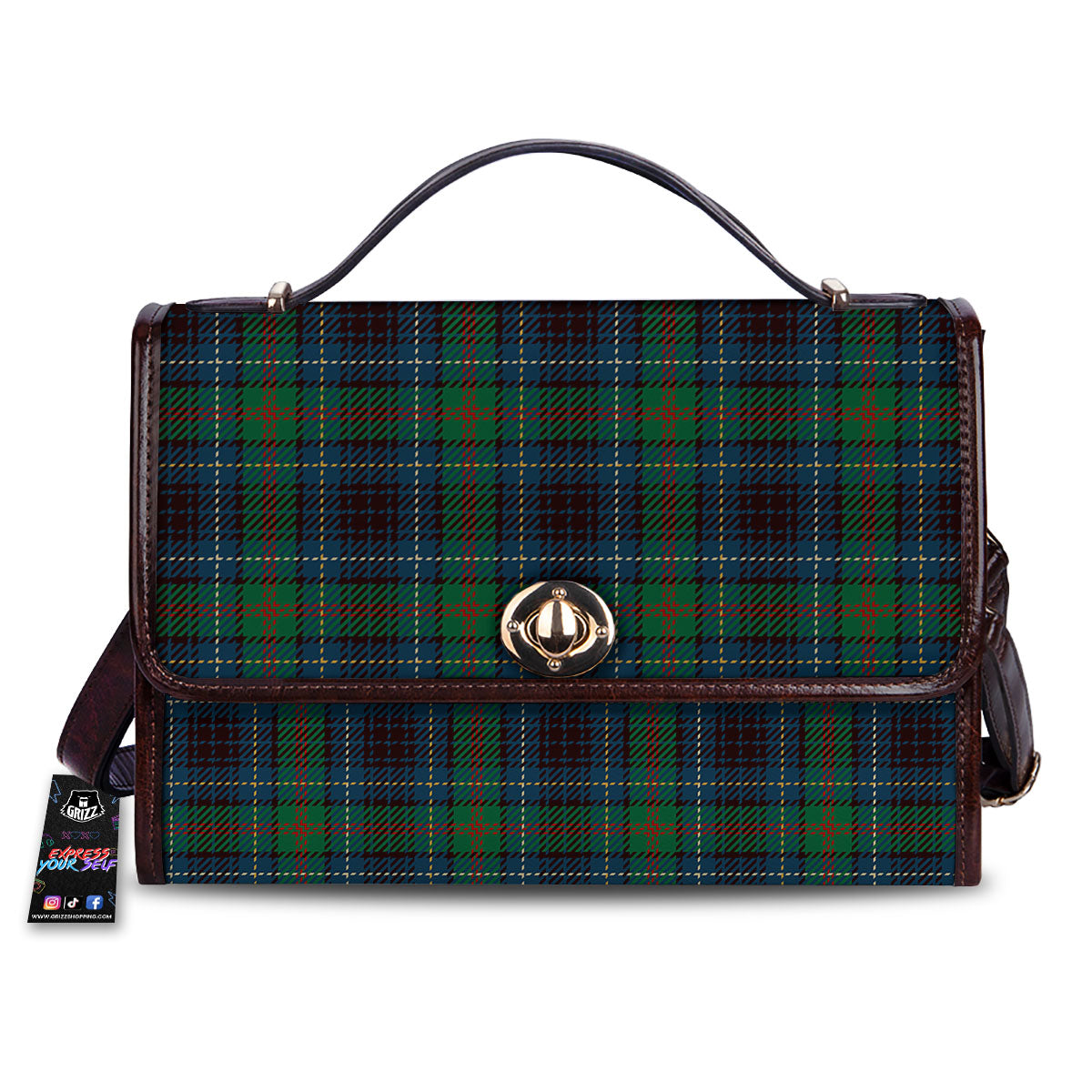 Tartan Irish Print Pattern Women's Satchel Bag