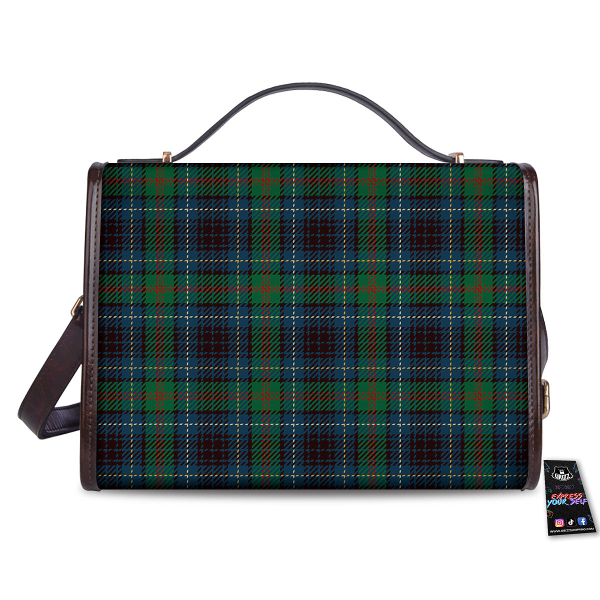 Tartan Irish Print Pattern Women's Satchel Bag