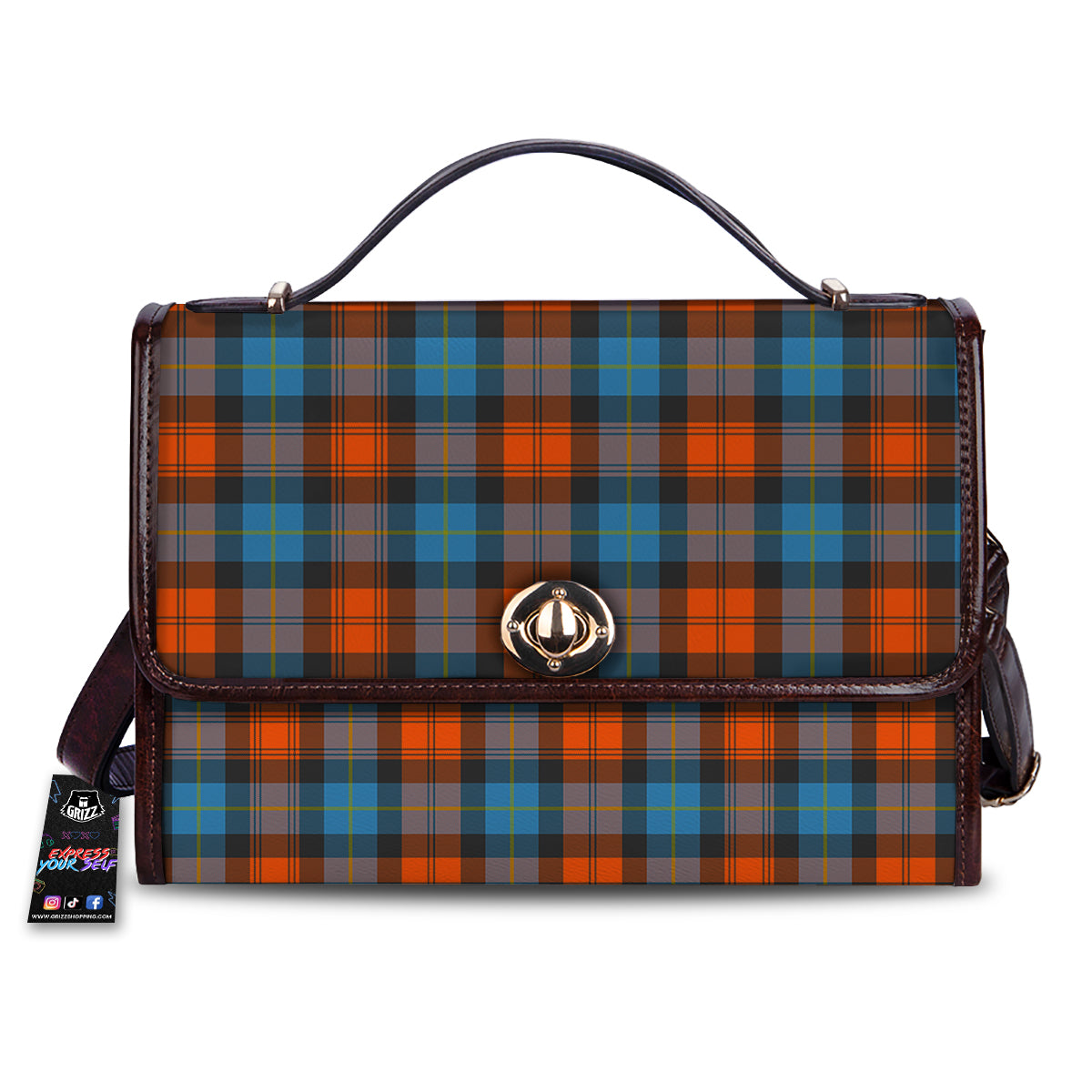 Tartan Western Print Pattern Women's Satchel Bag