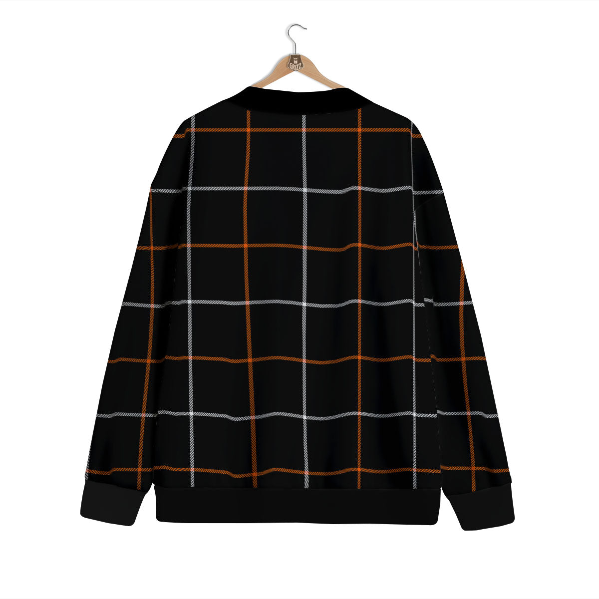 Tattersall Black Halloween Print Pattern Cardigan-grizzshop