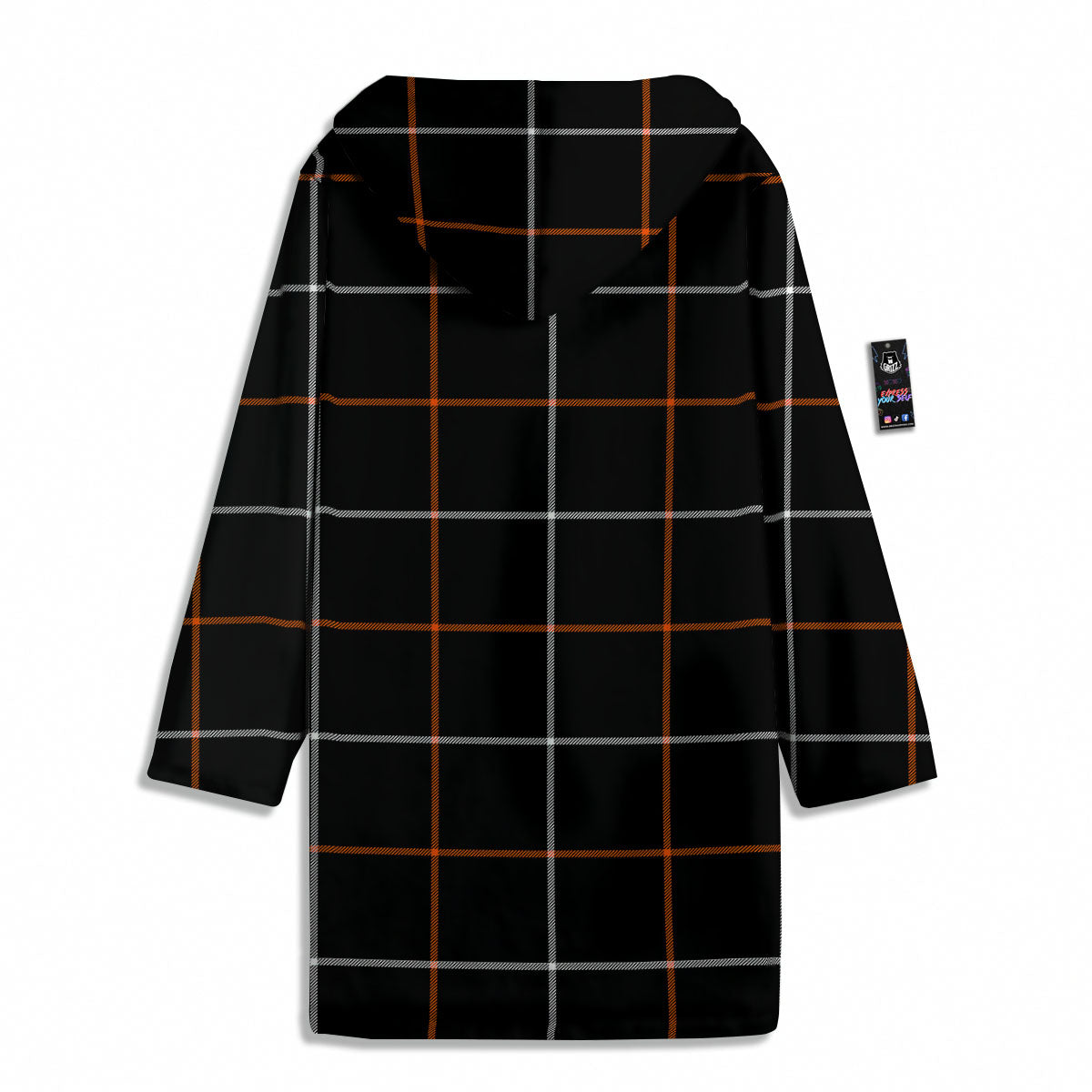 Tattersall Black Halloween Print Pattern Men's Windbreaker Jacket-grizzshop