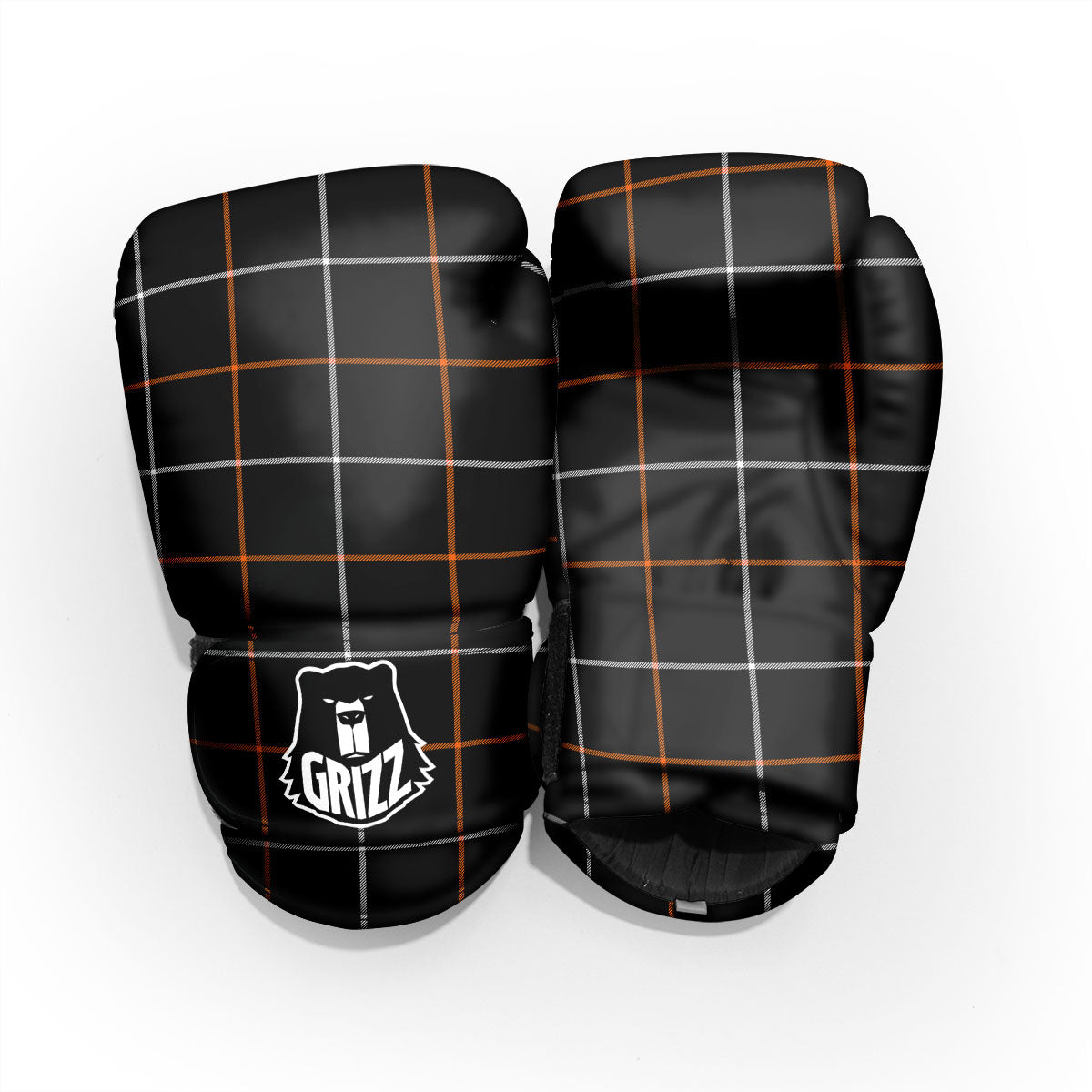 Tattersall Black Halloween Print Pattern Pro Boxing Glove