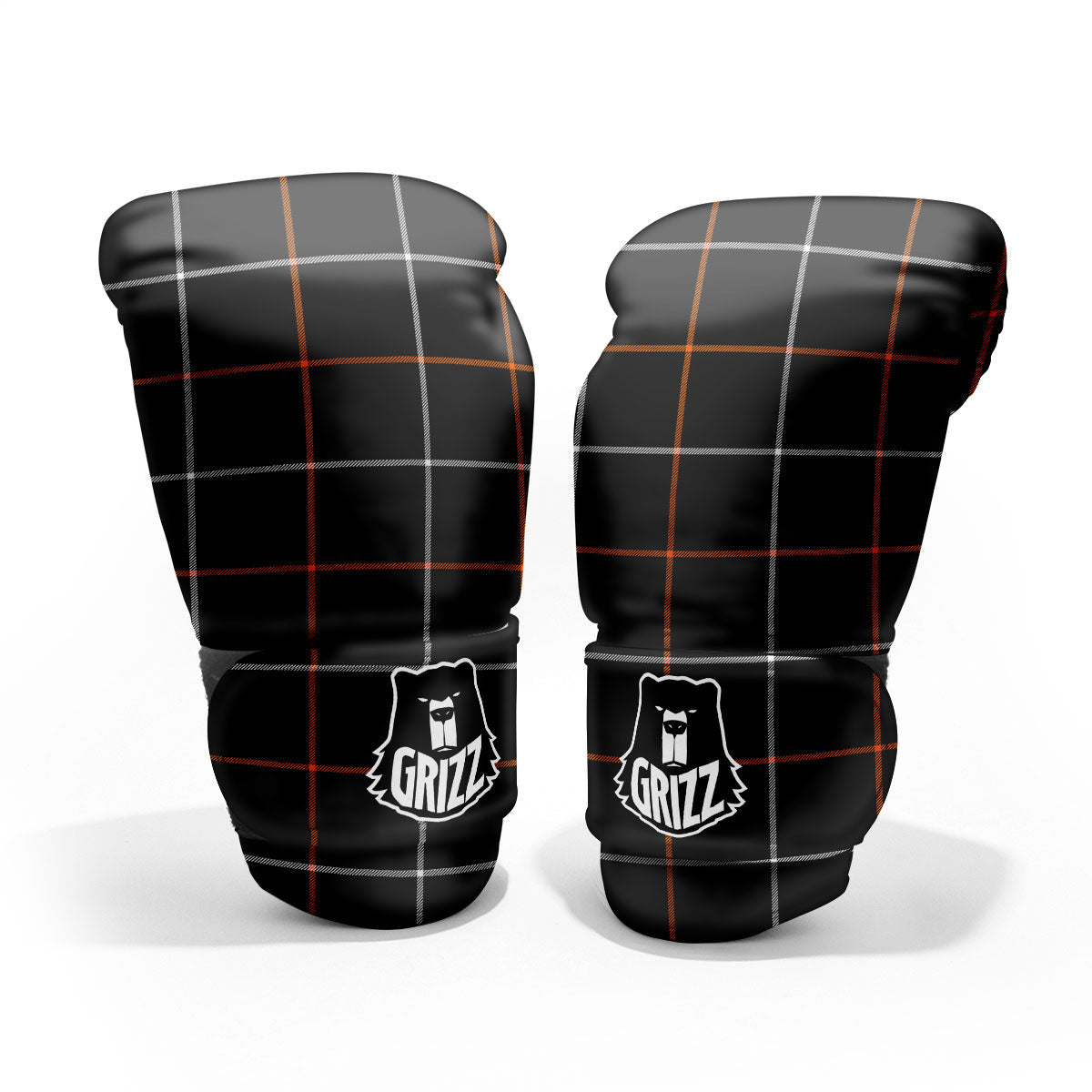 Tattersall Black Halloween Print Pattern Pro Boxing Glove