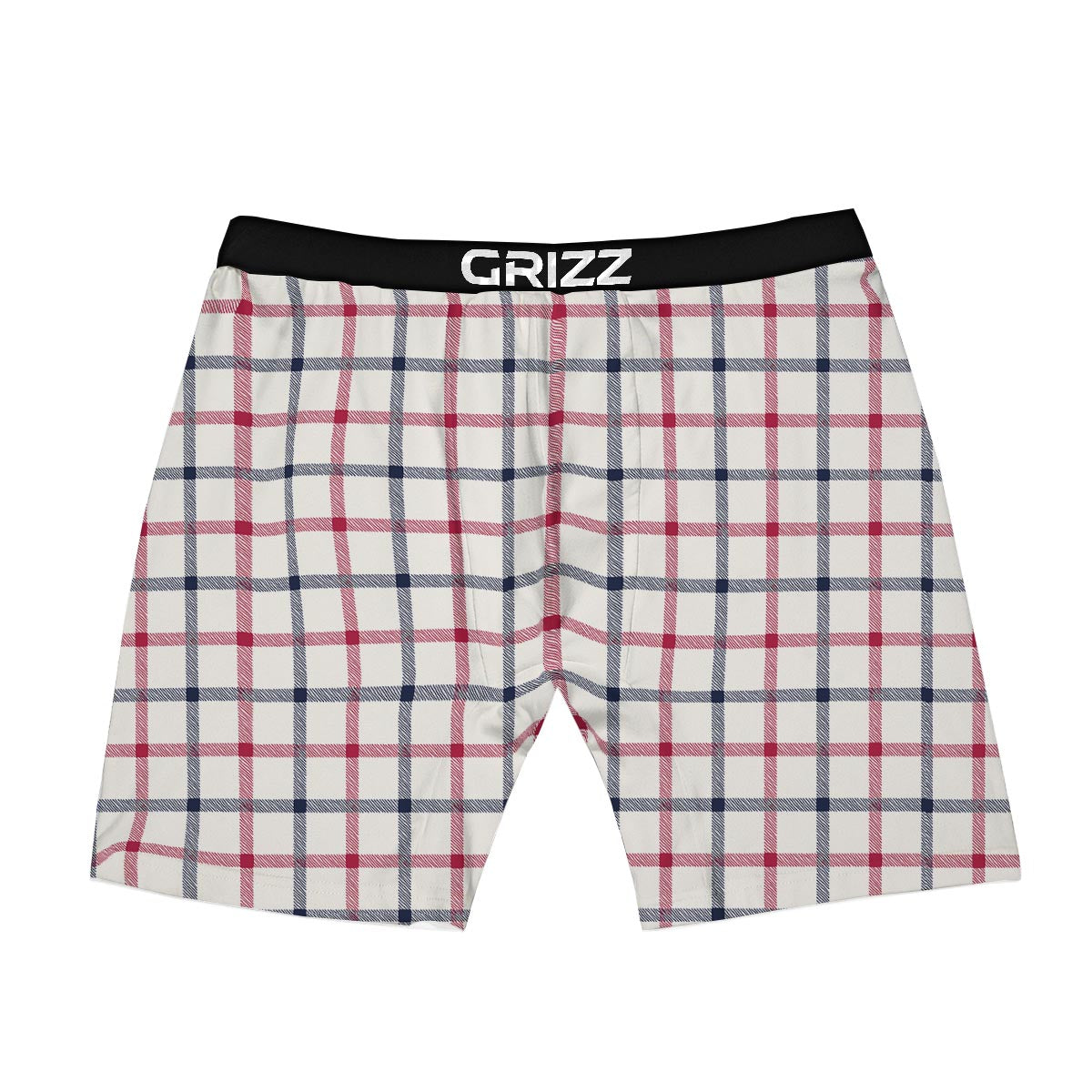 Tattersall Blue And Red Print Pattern Boxer Briefs-grizzshop