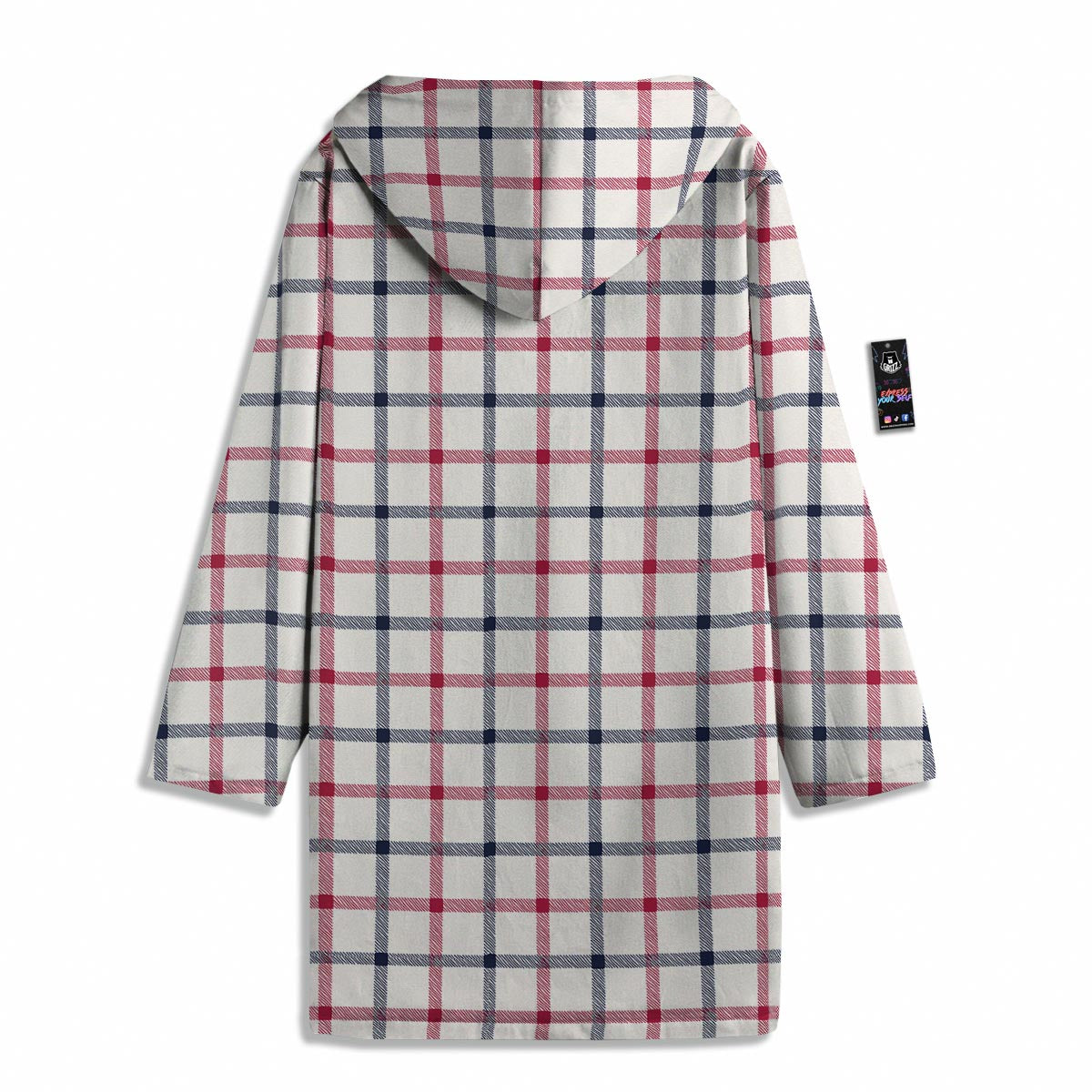 Tattersall Blue And Red Print Pattern Men's Windbreaker Jacket-grizzshop