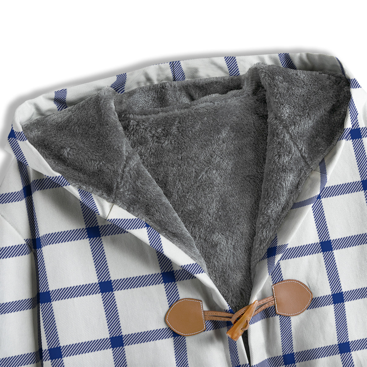 Tattersall Blue And White Print Pattern Men's Windbreaker Jacket-grizzshop