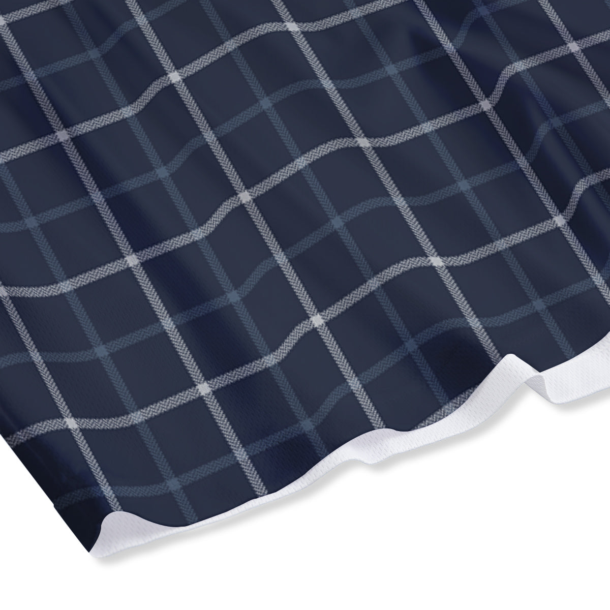 Tattersall Dark Blue Print Pattern Mesh Shorts