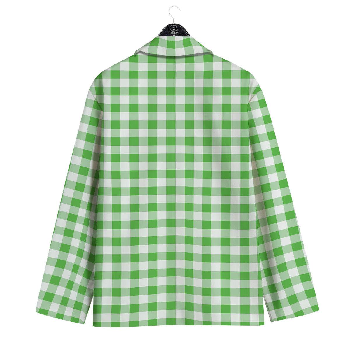 Tattersall Green Print Pattern Men's Sport Coat-grizzshop