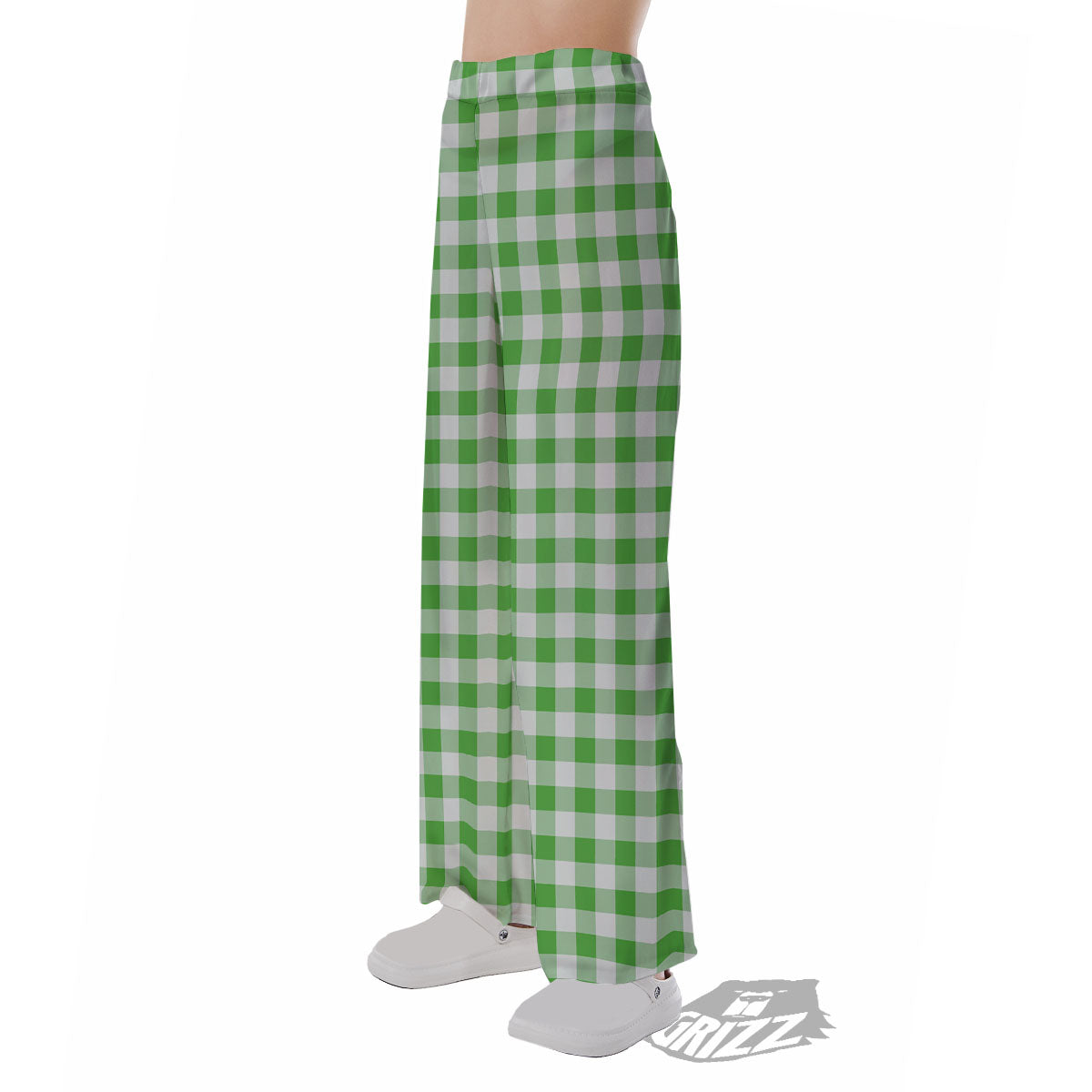 Tattersall Green Print Pattern Pajama Pants-grizzshop