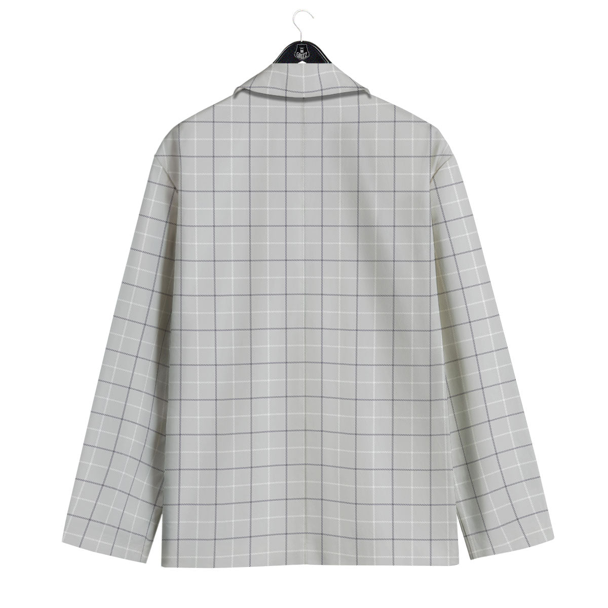 Tattersall Grey Print Pattern Men's Sport Coat-grizzshop