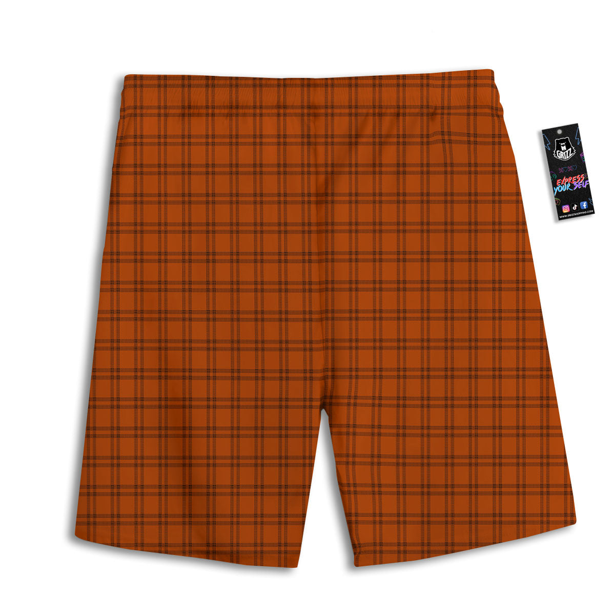 Tattersall Halloween Print Pattern Men's Athletic Shorts
