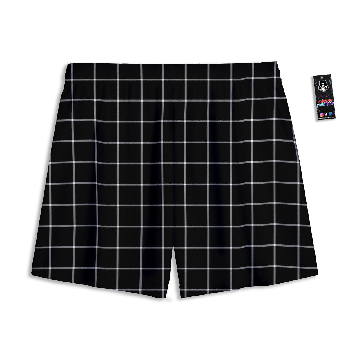 Tattersall Navy Print Pattern Mesh Shorts