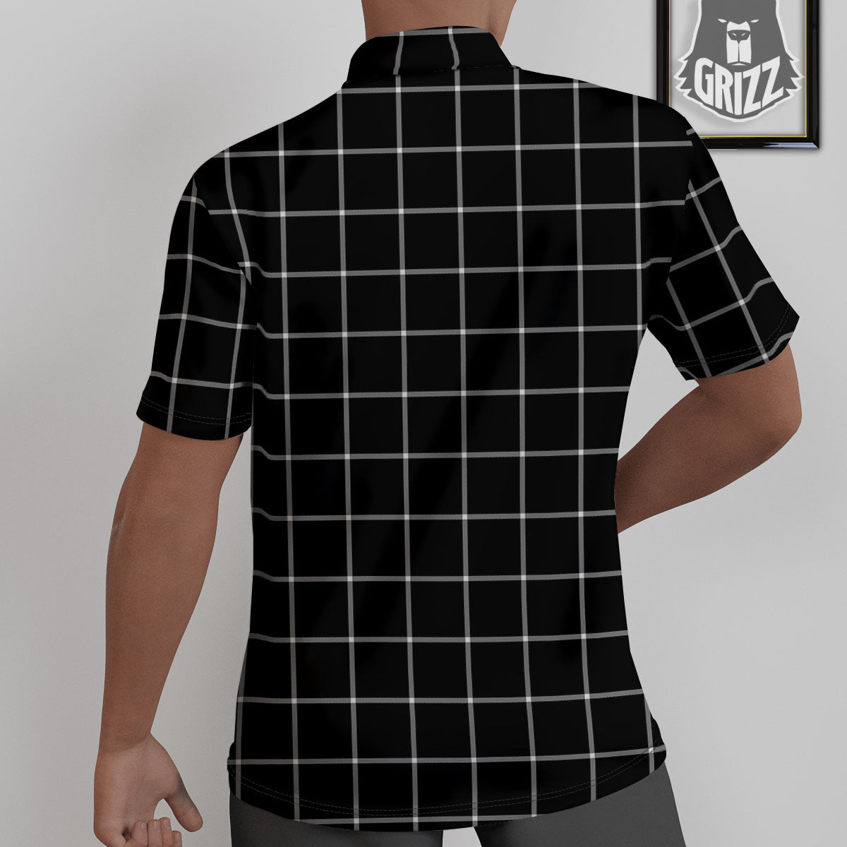 Tattersall Navy Print Pattern Untucked Shirts-grizzshop