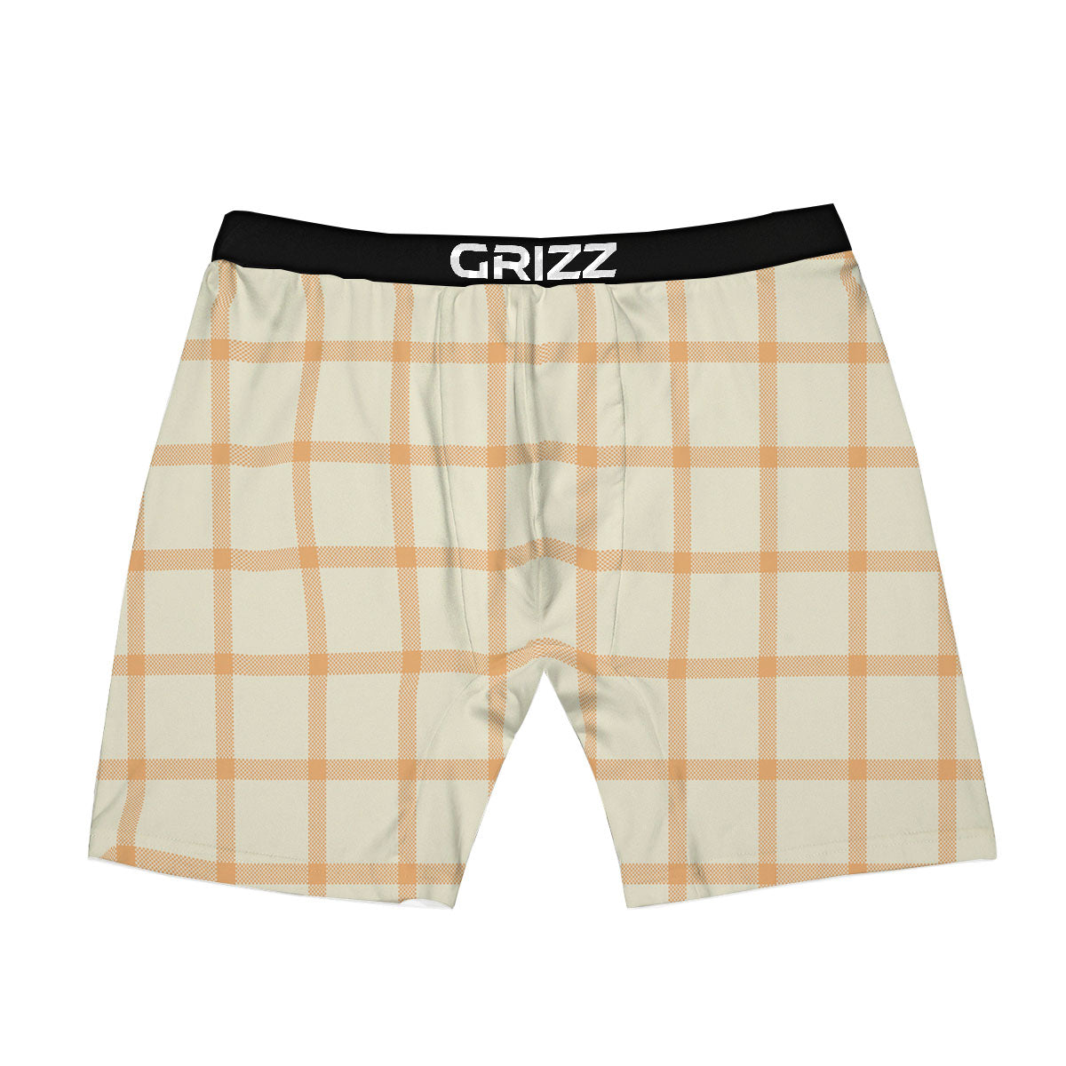 Tattersall Orange Pastel Print Pattern Boxer Briefs-grizzshop