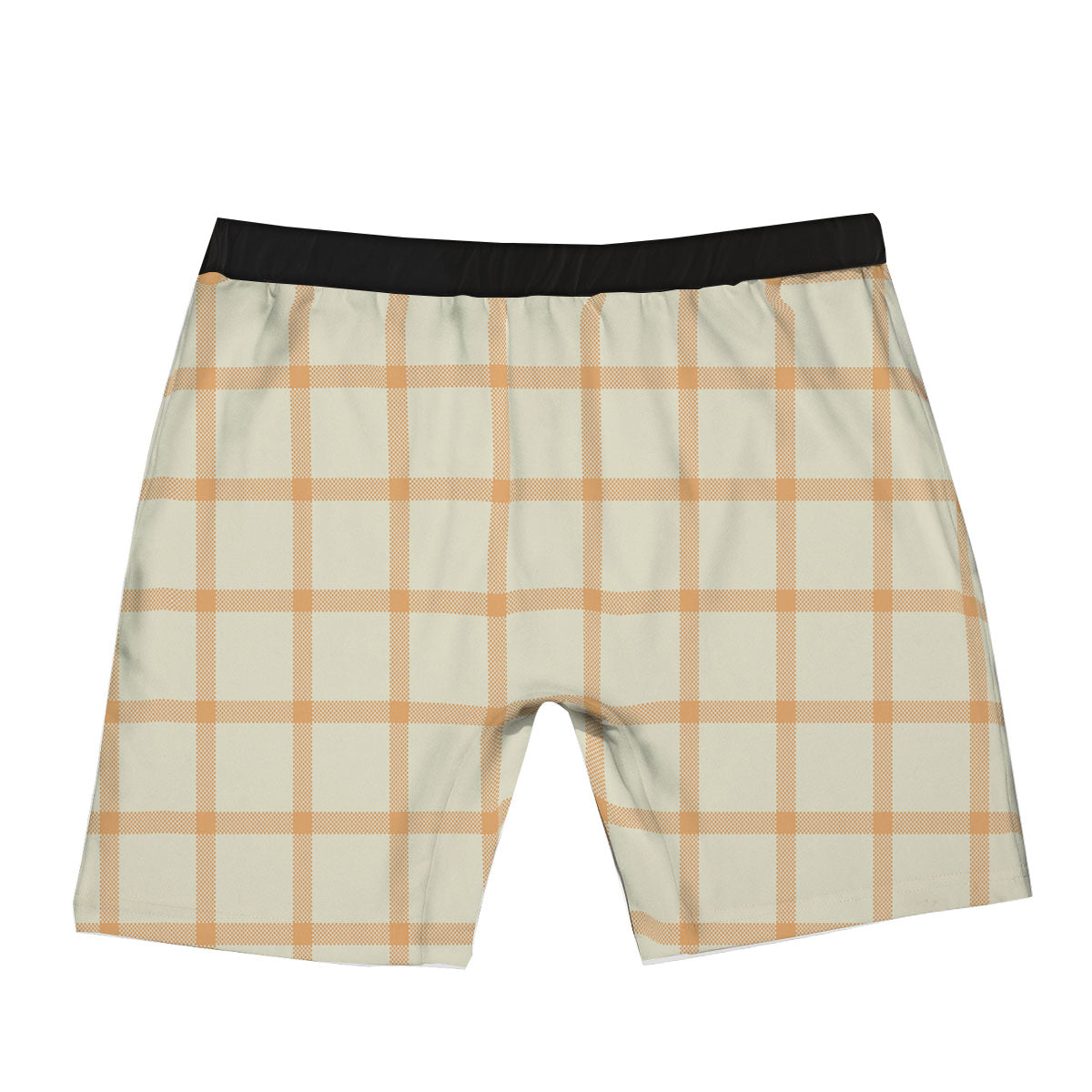 Tattersall Orange Pastel Print Pattern Boxer Briefs-grizzshop