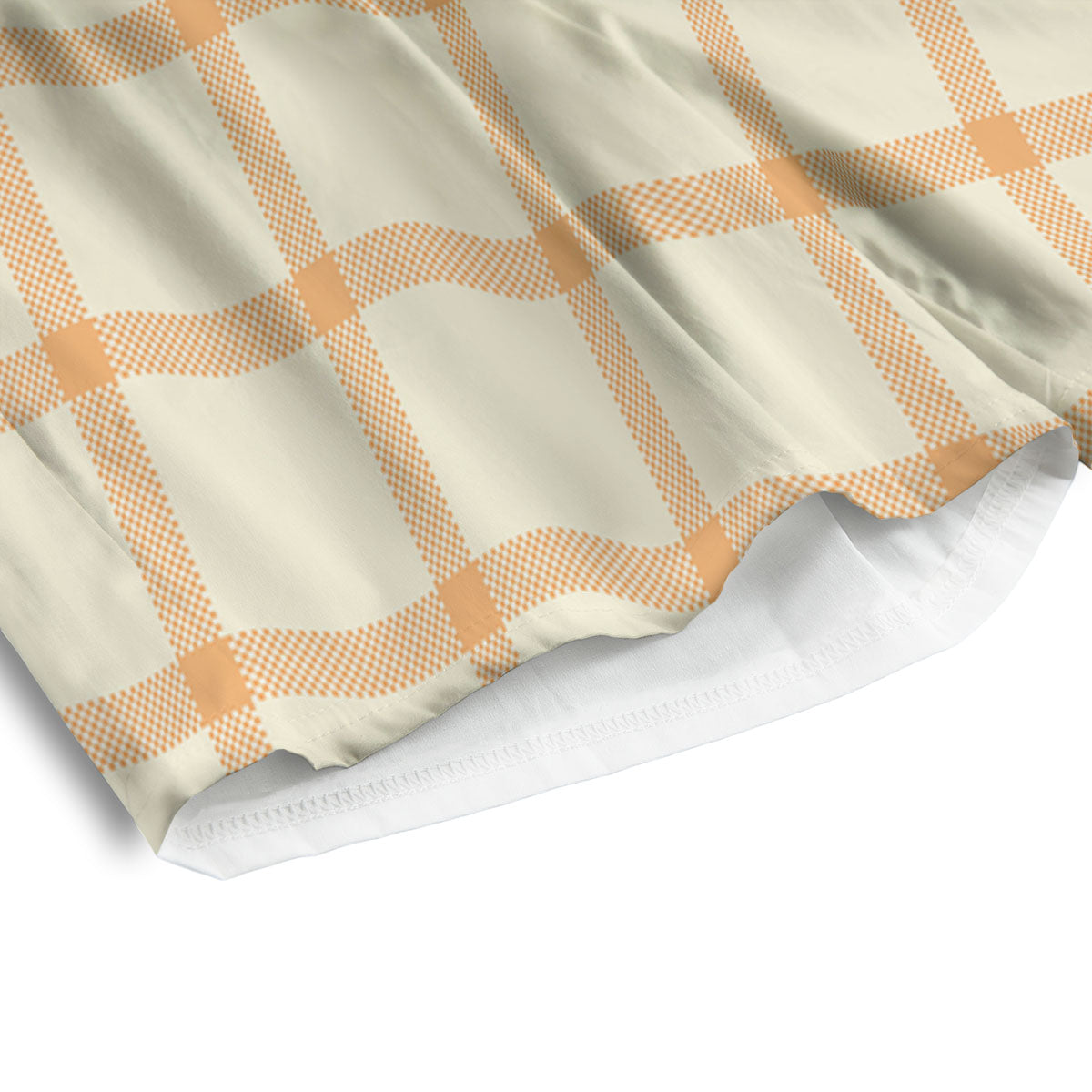 Tattersall Orange Pastel Print Pattern Men's Athletic Shorts